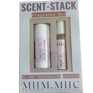 Miim.Miic Compound 166 Marshmallow Gourmand Scent-Stack Fragrance Duo New